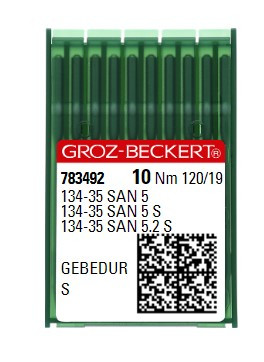Голки Groz-Beckert 134-35 SAN 5 Gebedur S №120