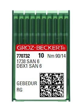Голки Groz-Beckert 1738 SAN 6 GEBEDUR RG №90