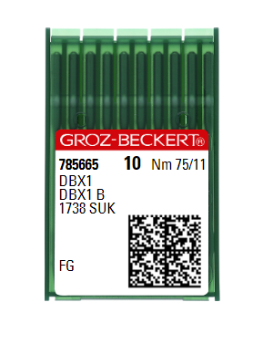 Голки універсальні Groz-Beckert DBX1 FG №75 (тонка колба)