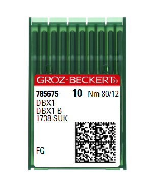 Голки універсальні Groz-Beckert DBX1 FG №80 (тонка колба)