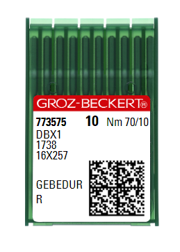 Голки універсальні Groz-Beckert DBX1 R Gebedur №70 (тонка колба)