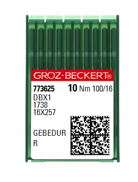 Голки універсальні Groz-Beckert DBX1 R Gebedur №100 (тонка колба)
