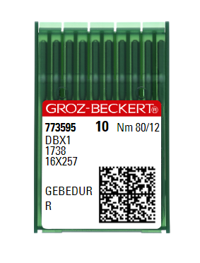 Голки універсальні Groz-Beckert DBX1 R Gebedur №80 (тонка колба)