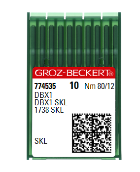 Голки універсальні Groz-Beckert DBx1 SKL №80 (тонка колба)