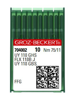 Голки Groz-Beckert UY 118 GHS FFG №75