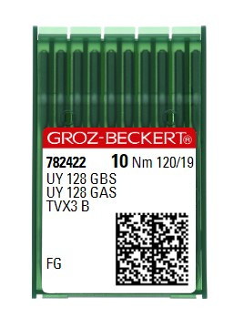 Голки для розпошивальної, плоскошовної швейної машини Groz-Beckert UY 128 GBS FG №120
