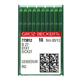Голки для оверлока Groz-Beckert B27 Gebedur RG №80