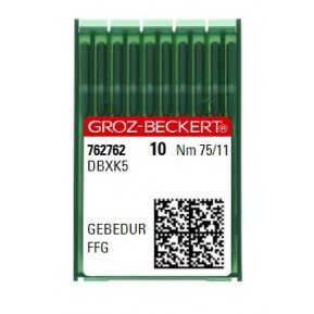 Голки для вишивальних машин Groz-Beckert DBXK5 FFG Gebedur №75
