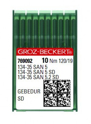 Голки Groz-Beckert 134-35 SAN 5 Gebedur SD №120