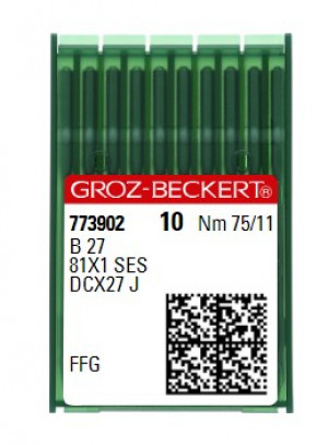 Голки для оверлока Groz-Beckert B27 FFG №75