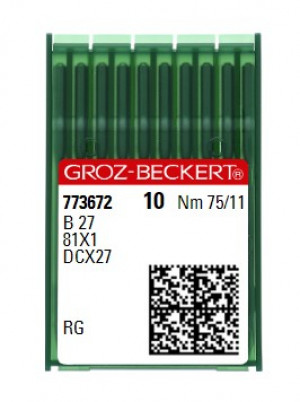 Голки для оверлока Groz-Beckert B27 RG №75