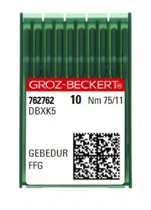 Голки для вишивальних машин Groz-Beckert DBXK5 FFG Gebedur №75