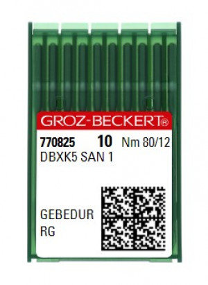 Голки для вишивальних машин Groz-Beckert DBxK5 SAN 1 Gebedur RG №80