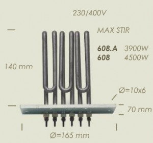 Тен до парогенератора MAX STIR 608 4500W 230/400V