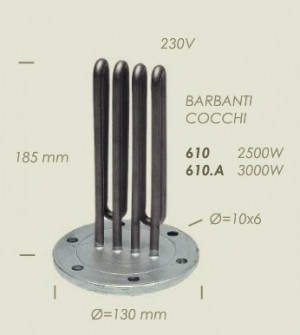 Тен до парогенератора BARBANTI COCCHI 610 2500W 230V