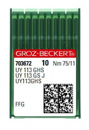 Голки Groz-Beckert UY 113 GHS FFG №75