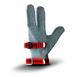 Кольчужная перчатка 3 палая (красная) S33