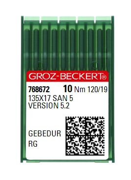 Иглы Groz-Beckert 135x17 SAN 5 Gebedur RG №120