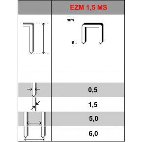 Скобы для замка EZM6 1,5 MSD