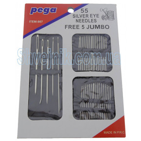 Иглы швейные ручные "Pega" (уп. 55 шт)