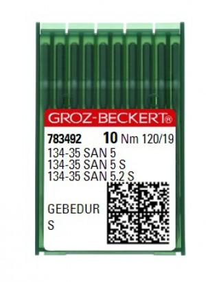Иглы Groz-Beckert 134-35 SAN 5 Gebedur S №120
