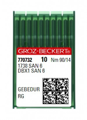 Иглы Groz-Beckert 1738 SAN 6 GEBEDUR RG №90