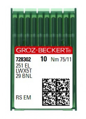 Иглы Groz-Beckert 251 EL RS №75