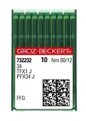 Иглы Groz-Beckert 34 FFG №80