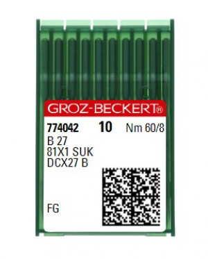 Голки для оверлока Groz-Beckert B27 FG №60
