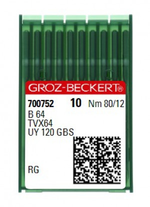Иглы Groz-Beckert B64 RG №80